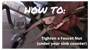 how to tighten kitchen faucet nut under sink